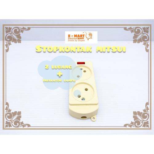 Foto Produk MITSUI STOP KONTAK GEPENG 2 Lubang Kuningan SNI GROSIR dari ElectricalMART ID