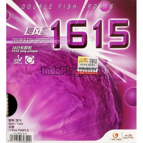 Foto Produk Double Fish 1615 OX ~ Long Pips Rubber Karet Bintik Bertahan Panjang - Hitam dari IndoPingpong