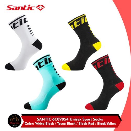 Gambar SANTIC Kaos Kaki Sepeda Pria dan Wanita 6C09054 Sport Socks Free Size - White Black dari Maxxiebike Jakarta Utara Tokopedia