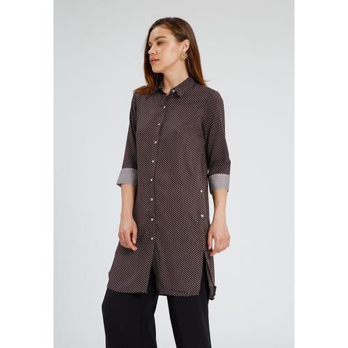 Foto Produk Minimal 3/4 Sleeves Tunic Blouse Polkadot Black Combo - XL dari minimal