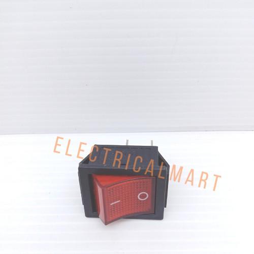 Foto Produk Saklar Switch ON OFF Kotak BESAR 4 Pin Merah + Lampu dari ElectricalMART ID