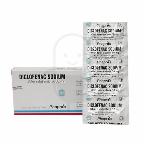 Gambar DICLOFENAC SODIUM PHAPROS 50 MG BOX 50 TABLET dari Apotek Eira Jaya Bekasi Kota Bekasi Tokopedia