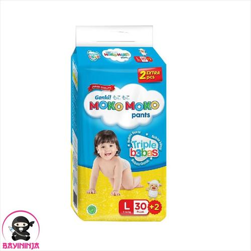 Foto Produk MOKO MOKO GENKI MOKOMOKO Pants Popok Celana L30 L 30 dari BAYININJA