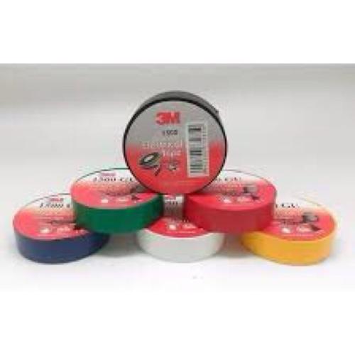 Foto Produk 3M ISOLASI LISTRIK WARNA 1500 Merah Kuning Hijau Biru Putih dari ElectricalMART ID