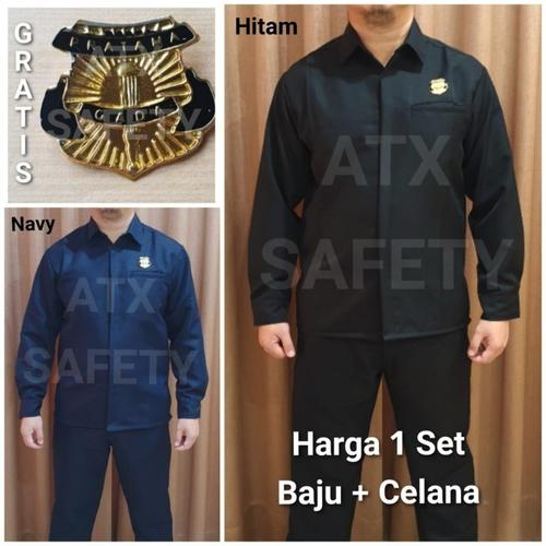 Jual Baju Seragam Security Paspampres Lengan Panjang merk ATX - Navy, S