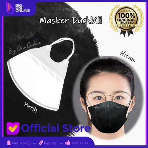 Foto Produk Masker Duckbill Putih Hitam Masker 3D 3 Ply Masker Dakbil Hitam 50 Pcs - Putih, WE-CARE 25pcs dari BigOneOnline