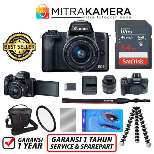 Gambar Canon EOS M50 Kit EF-M 15-45mm Paket - Standar dari mitrakamera Jakarta Barat Tokopedia