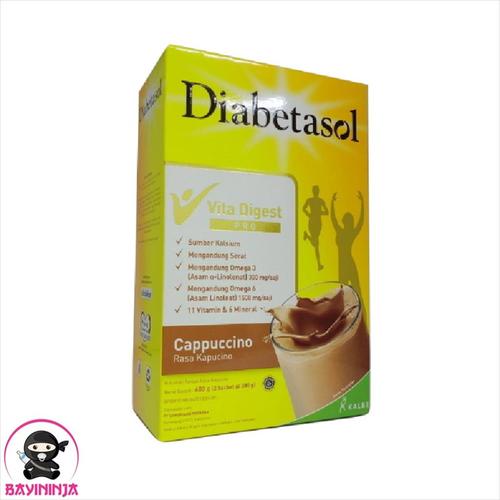 Foto Produk DIABETASOL Nutrition Diabetic Susu Diabetes Cappuccino Box 600g 600 g dari BAYININJA