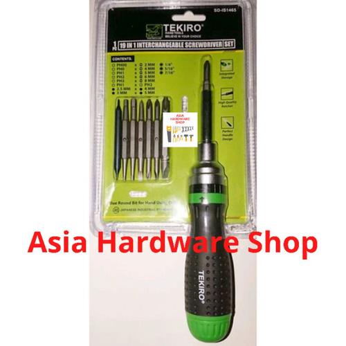 Jual Obeng Set 19 in 1 TEKIRO Rachet Bolak Balik Plus Minus Set Isi 19 ...