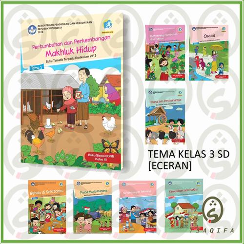 Jual TEMA SD KELAS 3 SEMESTER 1 DAN 2 TEMA 1 2 3 4 5 6 7 8 ECER BUKU ...