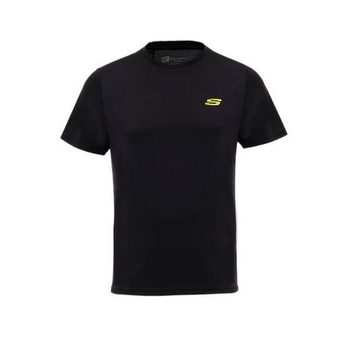 Foto Produk Skechers Men's T-Shirt - Black - Black, ASIA S dari Sports Station Official Store