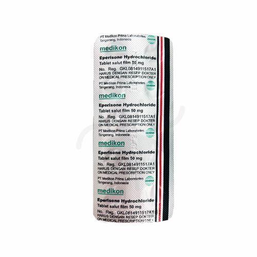 Gambar EPERISONE MEDIKON 50 MG STRIP 10 TABLET dari Apotek Permata Depok Kota Depok Tokopedia