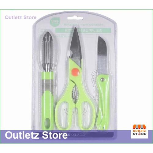 Foto Produk Set Gunting Pisau Dapur Pengupas Buah Fruit Peeler TIRO - MIX COLUR dari Outletz Store