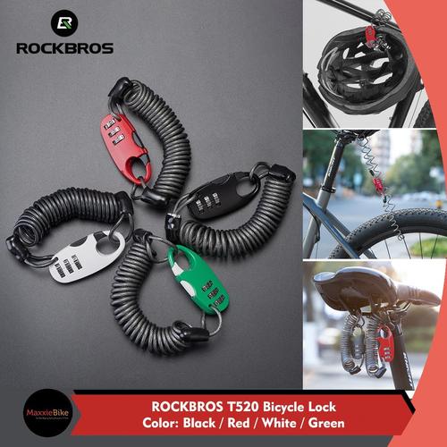 Gambar ROCKBROS T520 Kunci Sepeda Bicycle Code Key Lock Steel - Bike lock - Green dari Maxxiebike Jakarta Utara Tokopedia