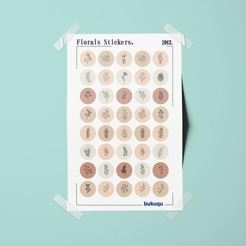 Gambar Stiker Deco Florals Stickers untuk Notebook, Planner by bukuqu dari Bukuqu Kota Tangerang Selatan Tokopedia