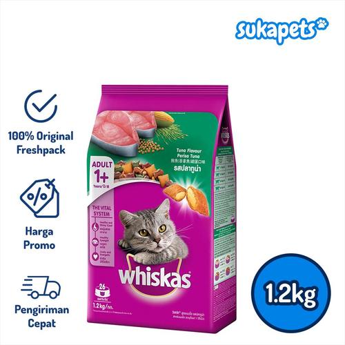 Gambar Whiskas Adult Cat Tuna Dry Food Makanan Kucing Kering 1.2kg dari sukapets Jakarta Pusat Tokopedia