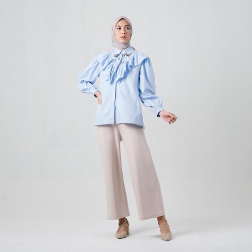 Foto Produk Jenna & Kaia - Bria Top Powder Blue - S dari Jenna & Kaia