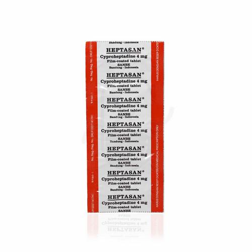 Gambar HEPTASAN 4 MG STRIP 10 TABLET dari Apotek Ndang Sehat Kab. Malang Tokopedia