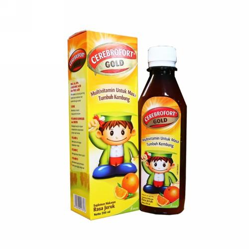 Gambar CEREBROFORT GOLD RASA STRAWBERRY SIRUP 200 ML dari Apotek Ndang Sehat Kab. Malang Tokopedia