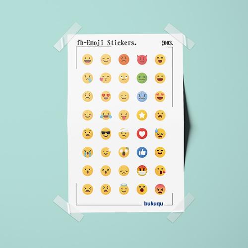 Gambar Stiker Deco FB - Emoji Stickers untuk Notebook, Planner by bukuqu dari Bukuqu Kota Tangerang Selatan Tokopedia