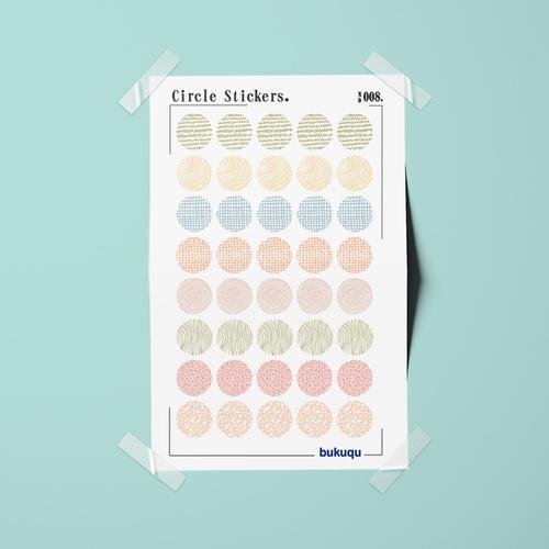 Gambar Stiker Deco Circle Stickers untuk Notebook, Planner by bukuqu dari Bukuqu Kota Tangerang Selatan Tokopedia