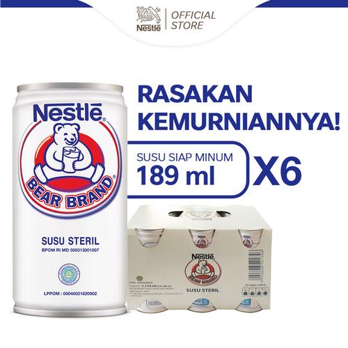Foto Produk (TERBATAS) BEAR BRAND Susu Kaleng Susu Beruang Steril 189ml x 6 pcs - Bear Brand dari iosi