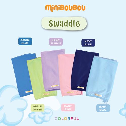 Gambar MINIBOUBOU Baby Swaddle Basic Colorful - Azure Blue dari ARDENLEON Jakarta Barat Tokopedia