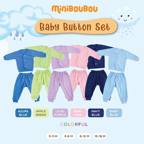 Foto Produk MINIBOUBOU Baby Button Panjang Colorful - Baby Pink, S (0-3 M) dari ARDENLEON