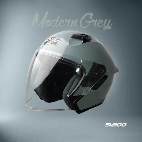 Gambar RSV SV300 MODERN GREY DOUBLE VISOR - M dari RSV Helmet Official Kota Bandung Tokopedia