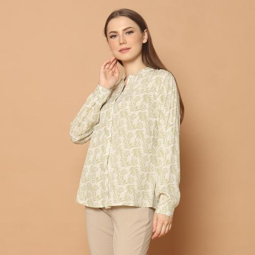Foto Produk Cammomile 2101029 SF991 Kemeja Wanita lengan panjang corak - Green dari Cammomile FashionLine