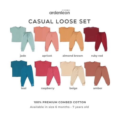 Gambar ARDENLEON Unisex Casual Loose Set (6 Mo-4 Yr) - Teal, S dari ARDENLEON Jakarta Barat Tokopedia