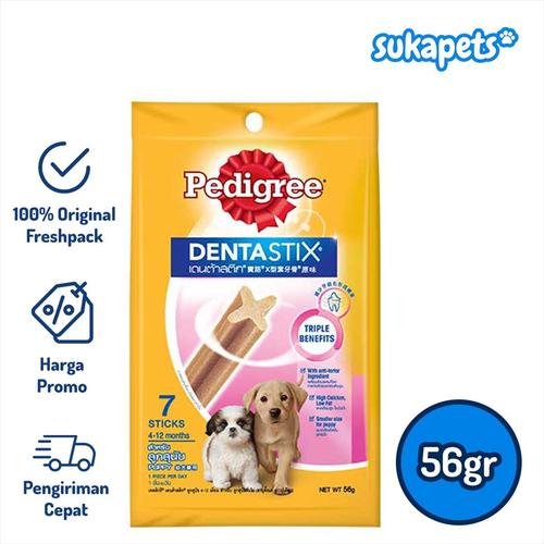 Gambar Pedigree Dentastix Puppy Snack Anak Anjing 56gr dari sukapets Jakarta Pusat Tokopedia