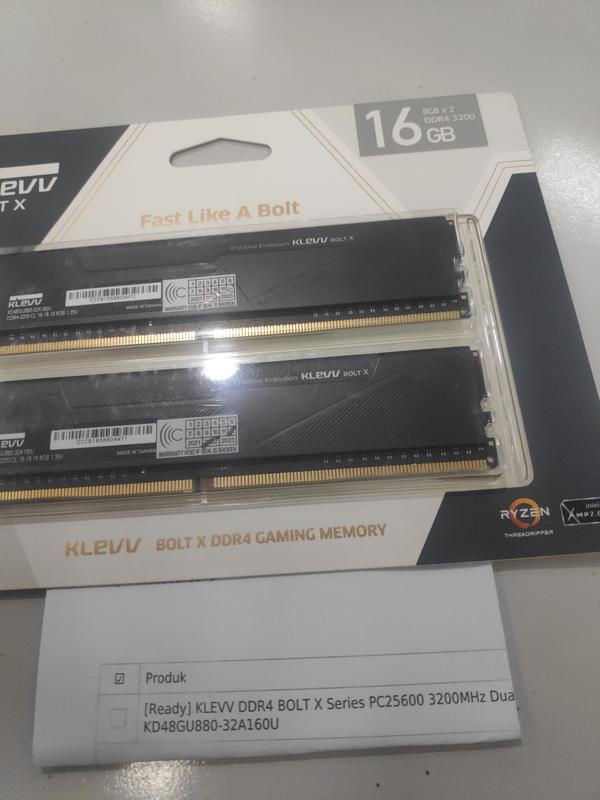 gaming klevv bolt x 16gb 3200mhz ddr4