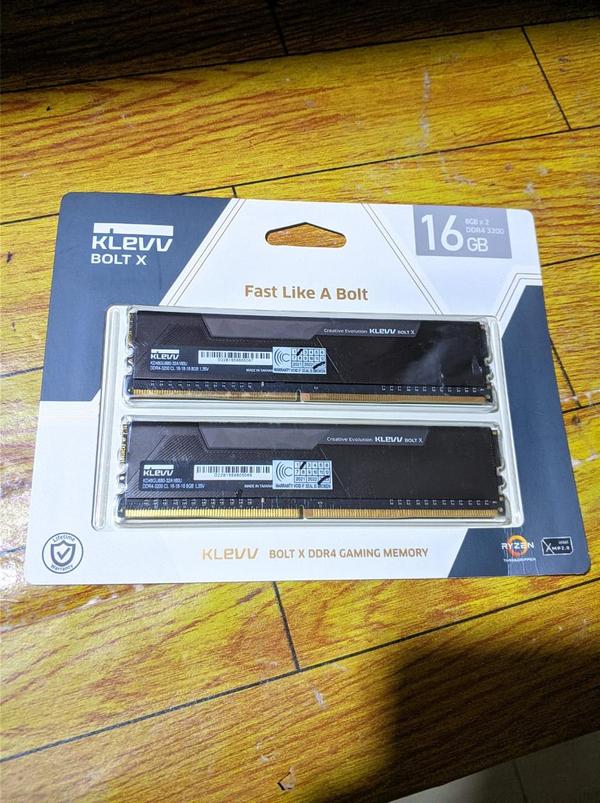 KLEVV BOLT X Series DDR4 PC25600 3200MHz 16GB (2x8GB) 16-18-18-38