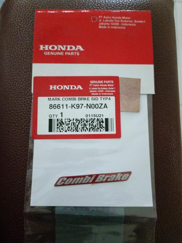 Genuine Parts Honda PCX 150 K97/160 K1Z Combi Brake Mark RED 86611