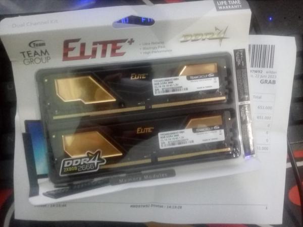 Team Elite Plus Black DDR4 PC21300 2666MHz 16GB (2x8GB) 19-19-19