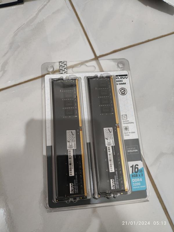 KLEVV DDR4 Value Series PC25600 3200MHz 16GB (2x8GB) 22-22-22-51