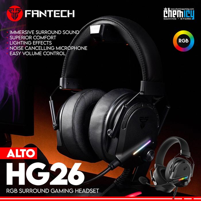Fantech HG26 / HG-26 Alto 7.1 Surround Sound RGB Gaming Headset with Microphone