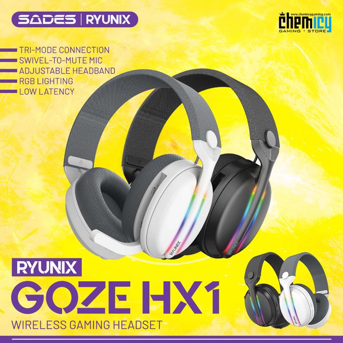 Sades Ryunix Goze HX1 RGB Triple Mode Wireless Gaming Headset
