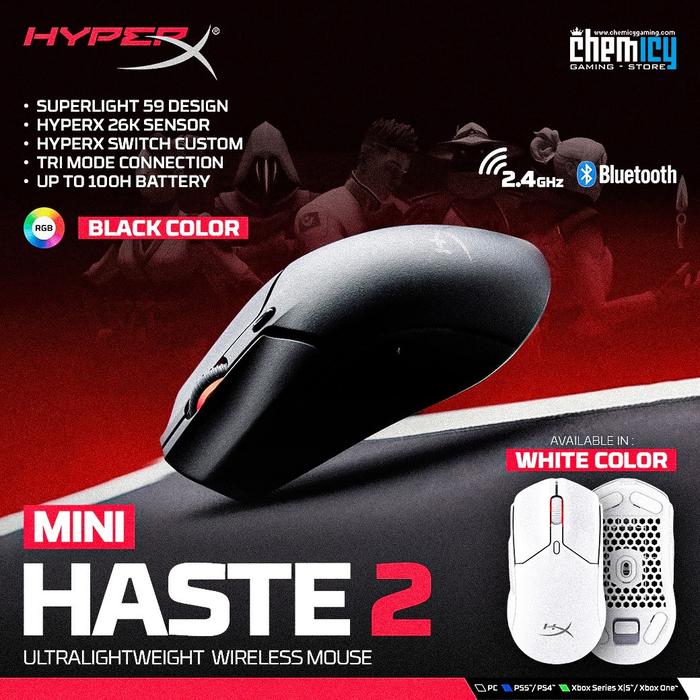 HYPERX Pulsefire Haste 2 Mini Ultra-lightweight Wireless Gaming Mouse 2.4GHz Bluetooth