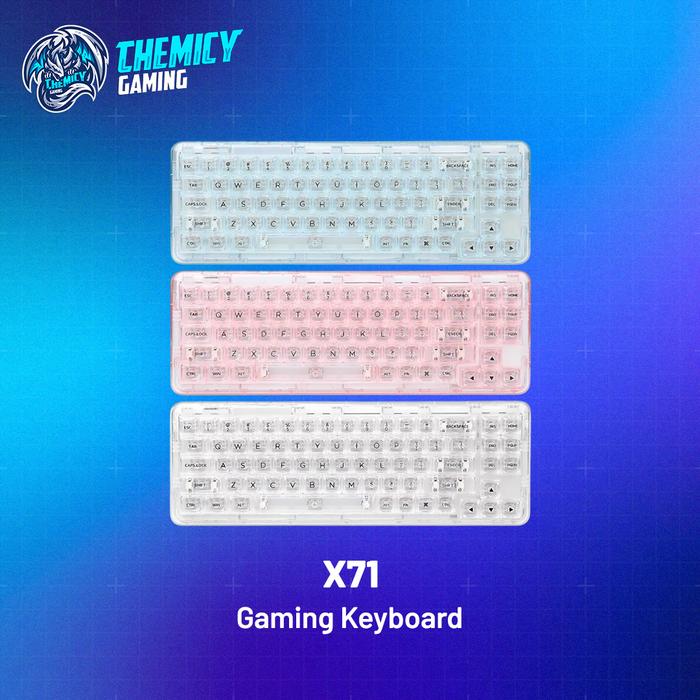 Yunzii X71 / X-71 Pro Transparent Wireless Gaming Keyboard