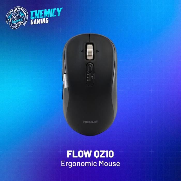 Rexus Flow QZ10 | QZ-10 Silent Click Ergonomic Office Wireless Mouse