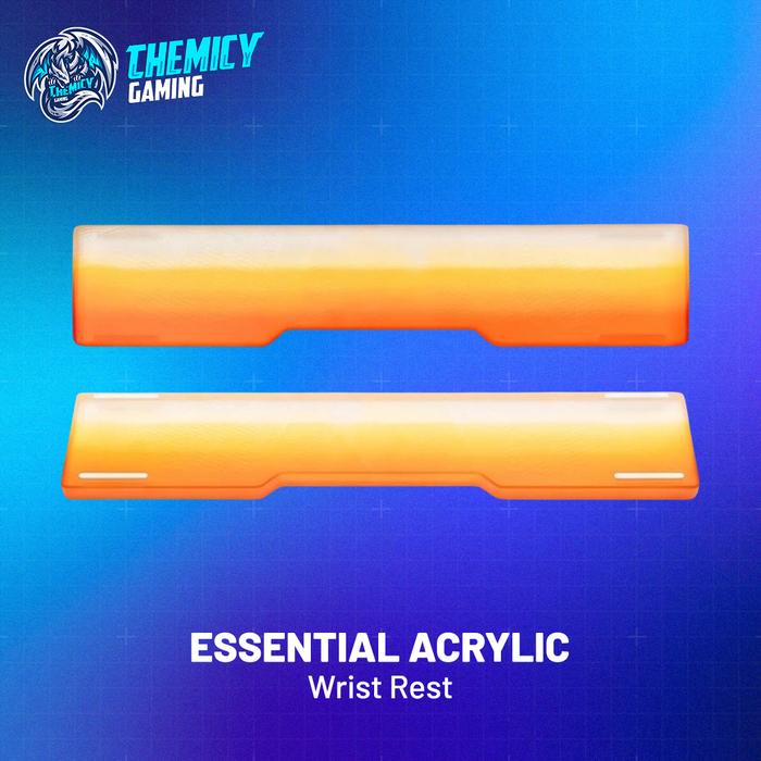 Press Play Essential Acrylic Wrist Rest | Palm Rest Size 75% TKL for Gaming Keyboard