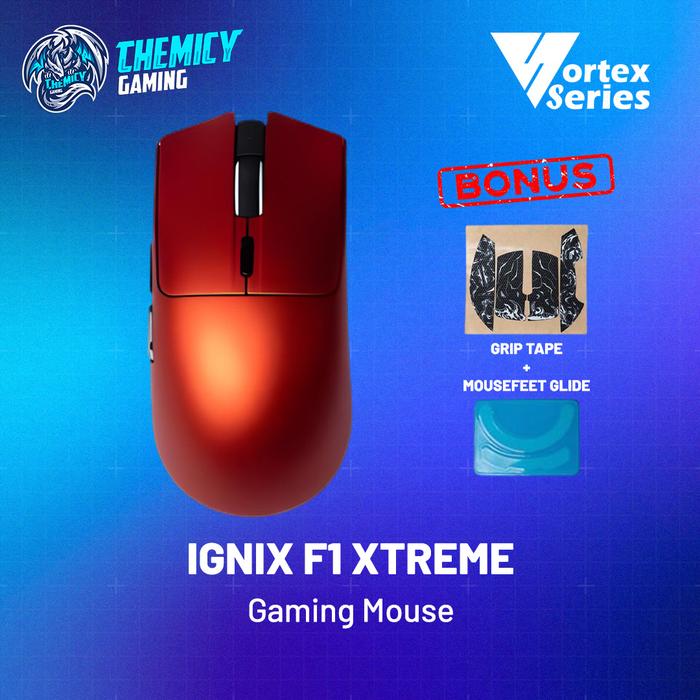 VortexSeries / Vortex Series IGNIX Xtreme F1 PAW3950 MAX Tri-Mode 3in1 UltraLight Wireless Gaming Mouse