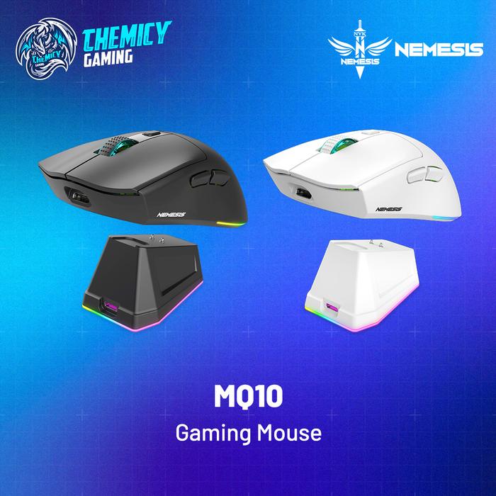 NYK Riot MQ10 / MQ-10 Dual Mode Wireless RGB Gaming Mouse PAW3212