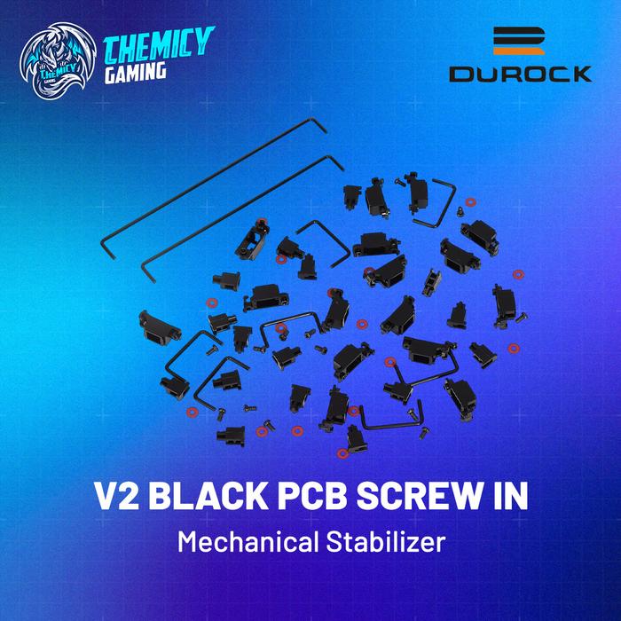 Durock V2 Black PCB Screw in Stabilizer For Mechanical Keyboard Mod