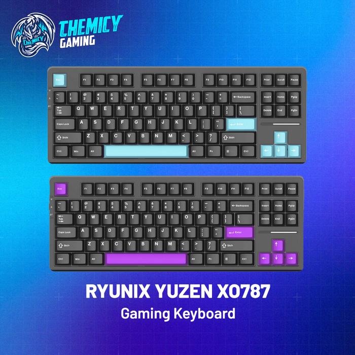 Sades Ryunix Yuzen XO787 | XO-787 TKL RGB Hotswappable Tri-mode Wireless Mechanical Gaming Keyboard