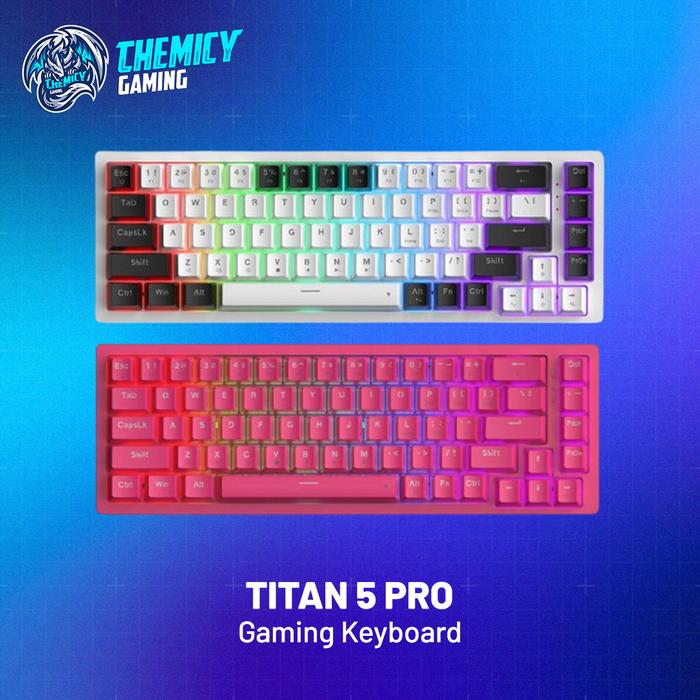 Gamen Titan V | Titan 5 Pro 68% Layout RGB Hotswappable Mechanical Gaming Keyboard