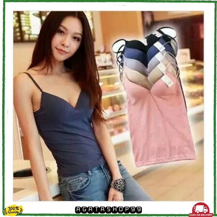 Gambar TANKTOP BRA WANITA SINGLET WITH CUP PAKAIAN DALAM WANITA TERLARIS dari agatashop99 undefined Tokopedia