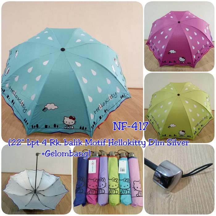 Gambar Payung Lipat 3 Motif Karakter Hello Kitty Lucu Kuat Kokoh Nagoya NF417 - Hijau dari Juragan Online 99_NEW undefined 5 Tokopedia